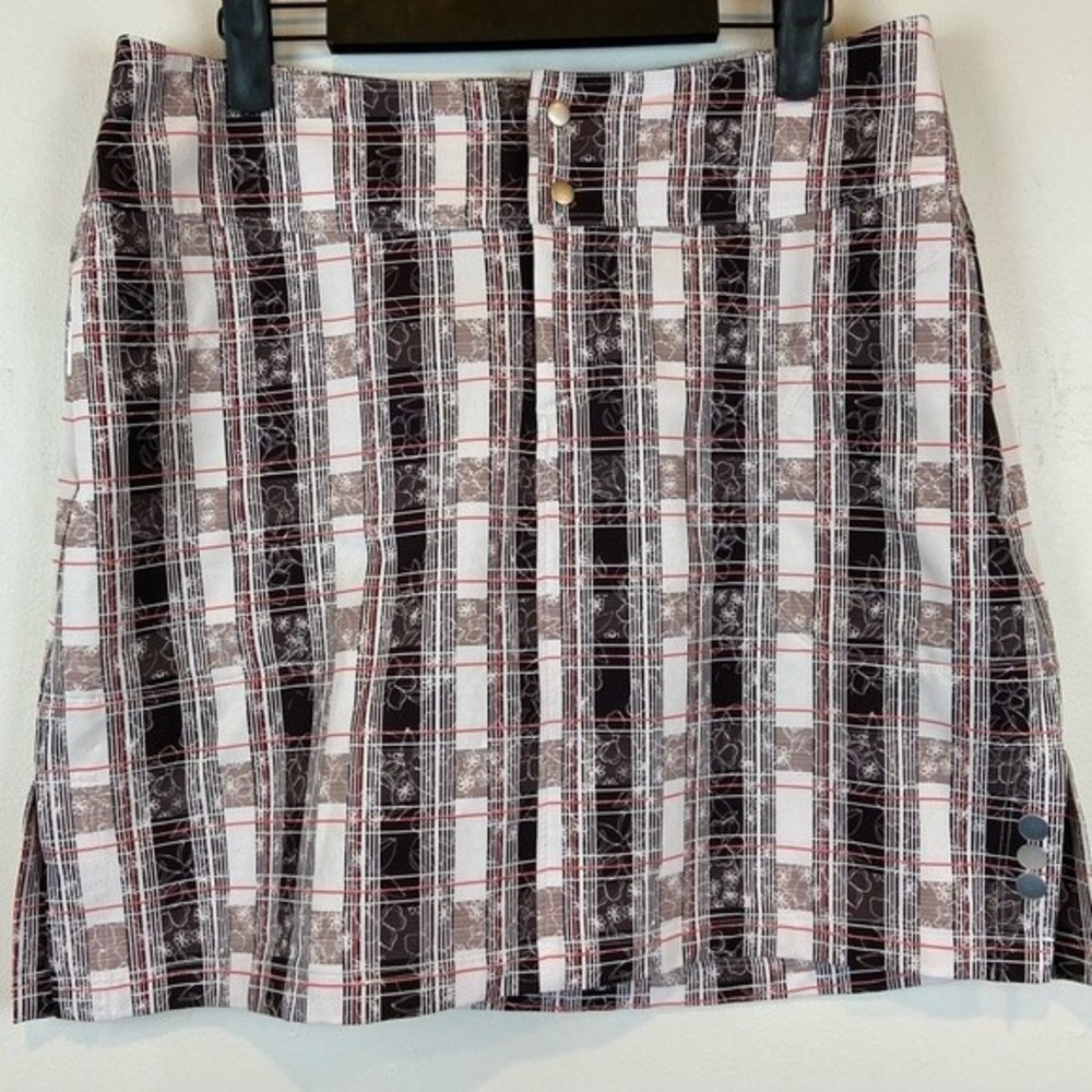 JoFit Performance Golf Skort Snap Button/Zip front Women’s Size 6 w/Pockets